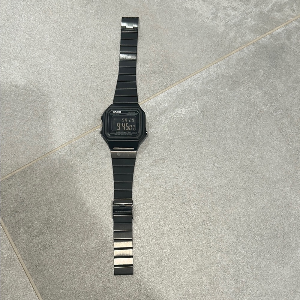 Casio Black Smartwatch with Retro Design